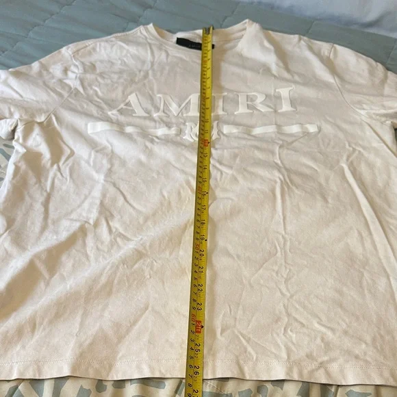 AMIRI Cream Short Sleeve Tee